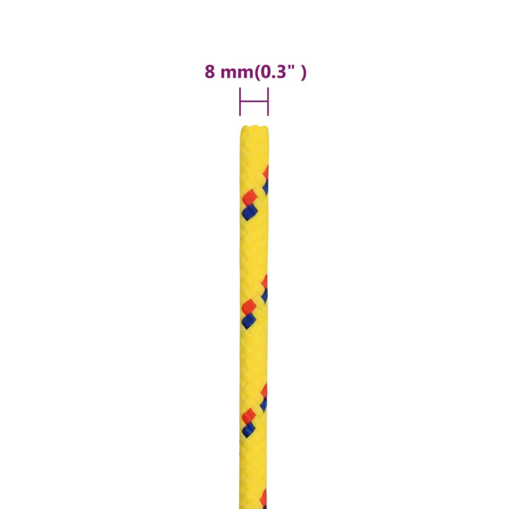 Boottouw 8 mm 50 m polypropyleen geel