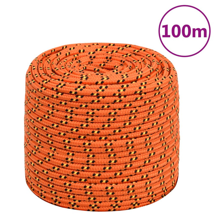 Boottouw 8 mm 100 m polypropyleen oranje