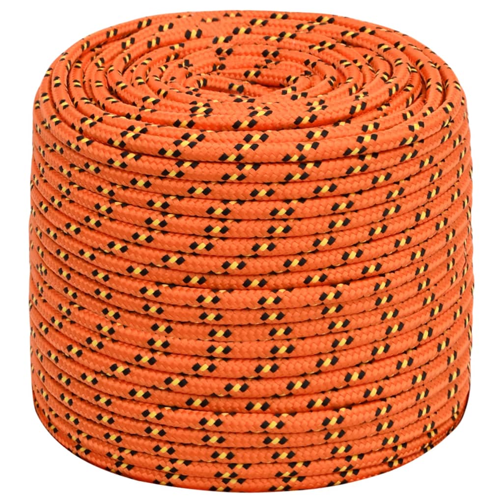 Boottouw 8 mm 100 m polypropyleen oranje