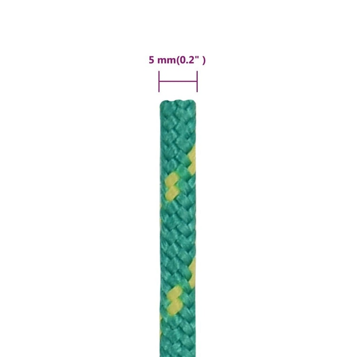 Boottouw 5 mm 50 m polypropyleen groen