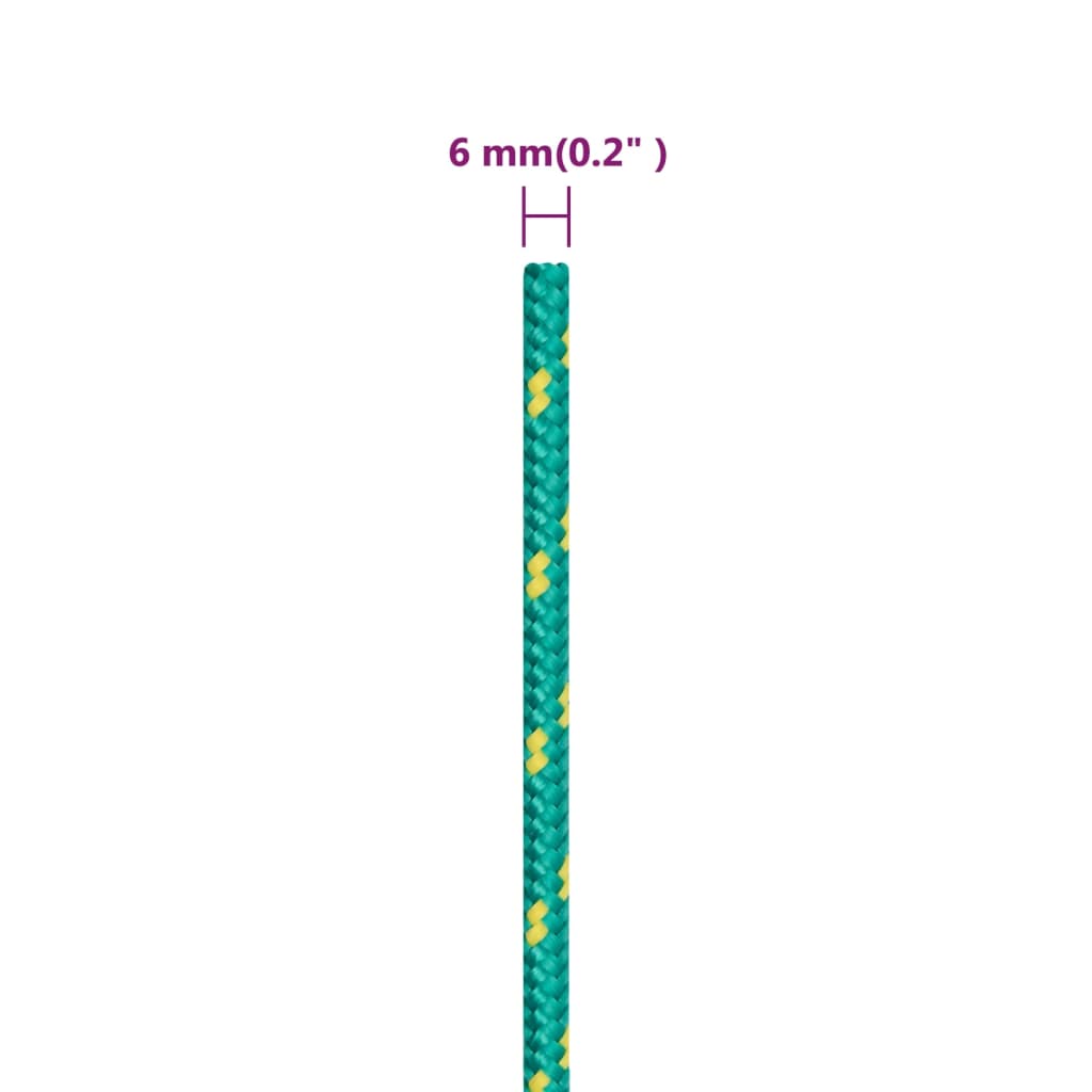 Boottouw 6 mm 100 m polypropyleen groen