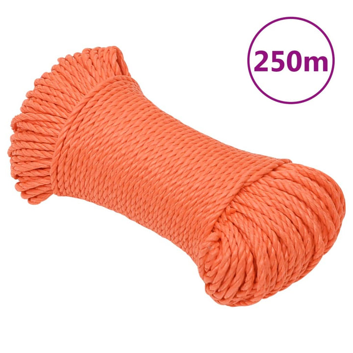 Werktouw 6 mm 250 m polypropeen oranje