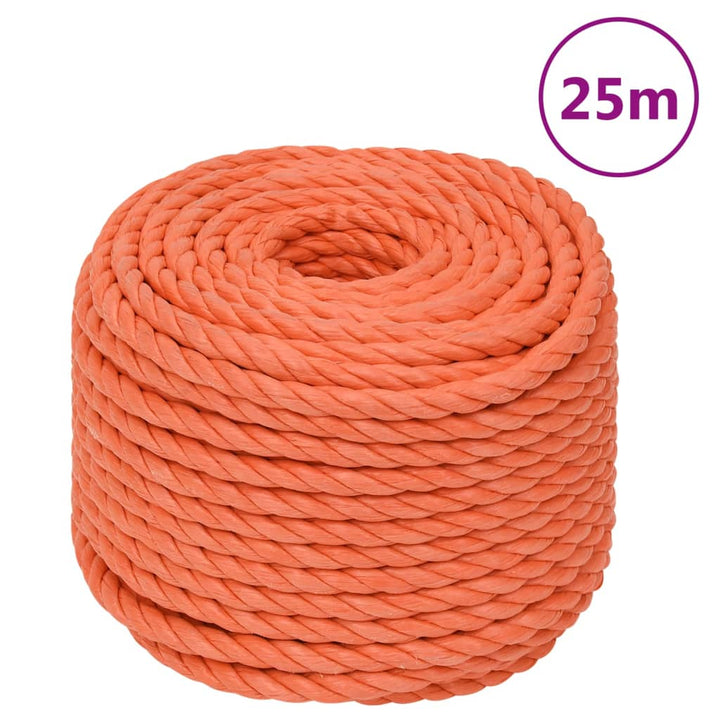 Werktouw 12 mm 25 m polypropeen oranje