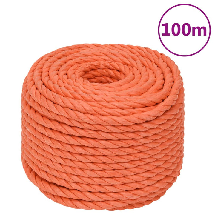 Werktouw 20 mm 100 m polypropeen oranje