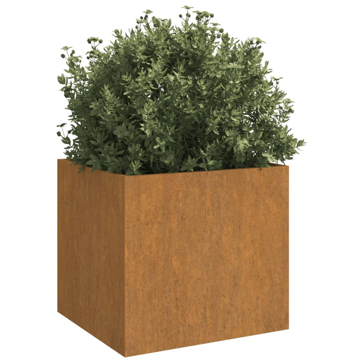 Plantenbakken 2 st 49x47x46 cm cortenstaal