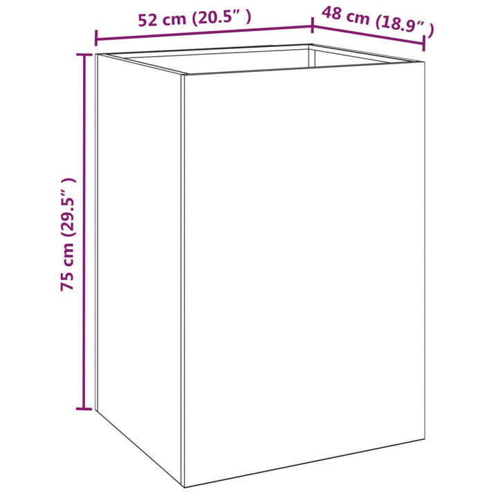 Plantenbak 52x48x75 cm cortenstaal