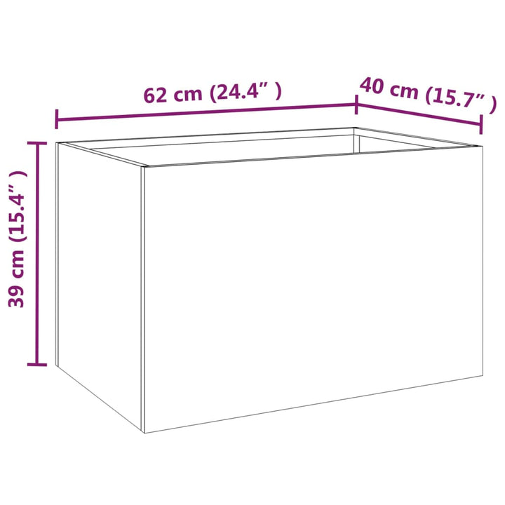 Plantenbak 62x40x39 cm cortenstaal