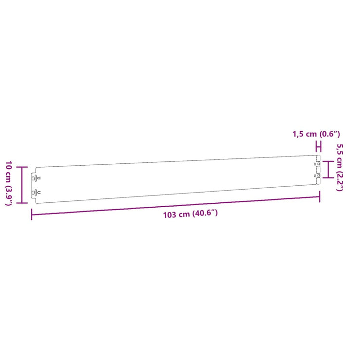 Gazonranden 10 stuks 10x103 cm flexibel cortenstaal