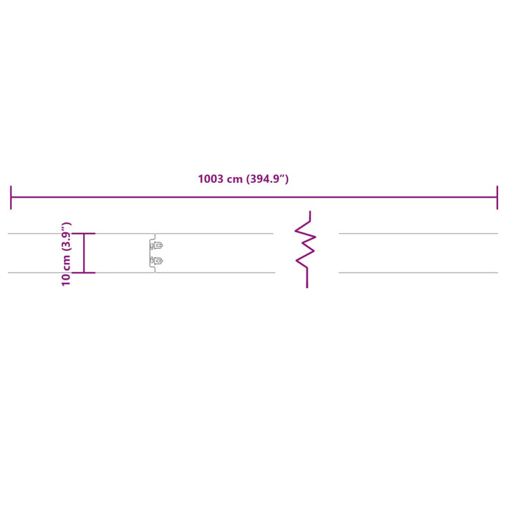 Gazonranden 10 stuks 10x103 cm flexibel cortenstaal