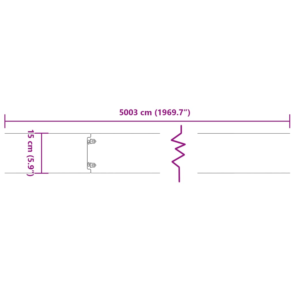 Gazonranden 50 stuks 15x103 cm flexibel cortenstaal