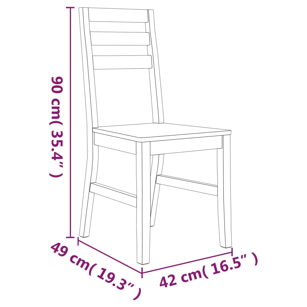 Eetkamerstoelen 8 st massief acaciahout