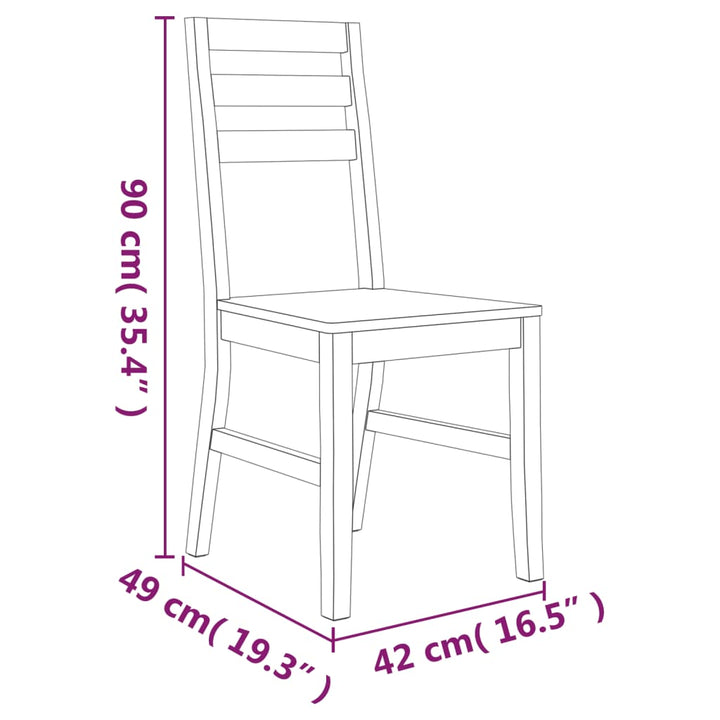 Eetkamerstoelen 8 st massief acaciahout