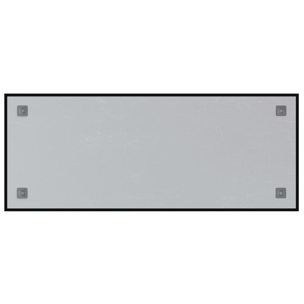 Magneetbord voor aan de wand 100x40 cm gehard glas zwart