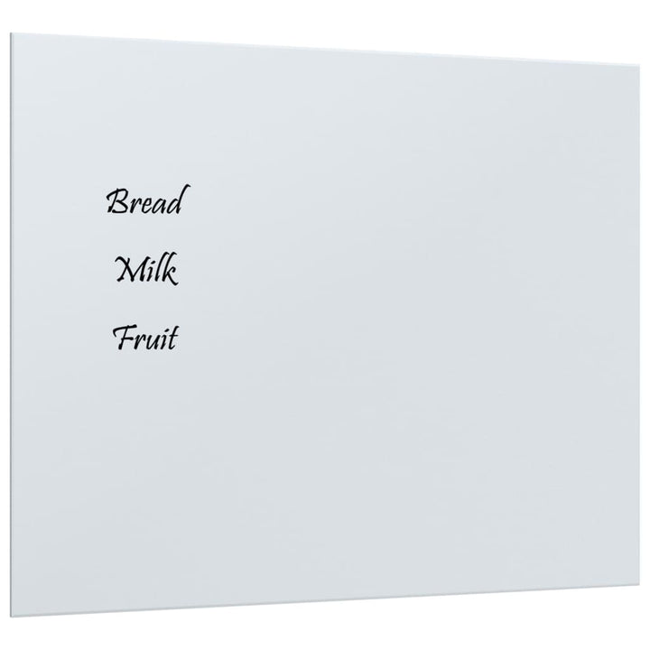 Magneetbord voor aan de wand 50x40 cm gehard glas wit