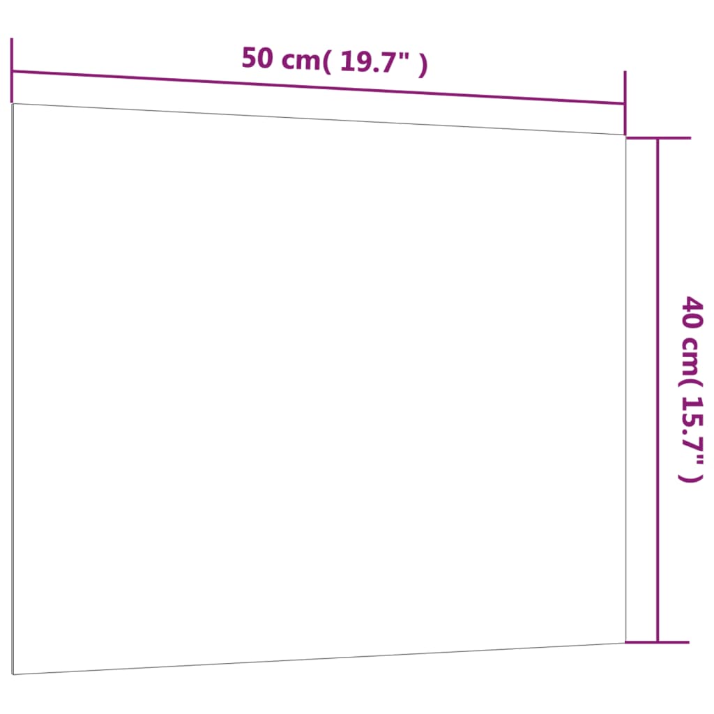 Magneetbord voor aan de wand 50x40 cm gehard glas wit