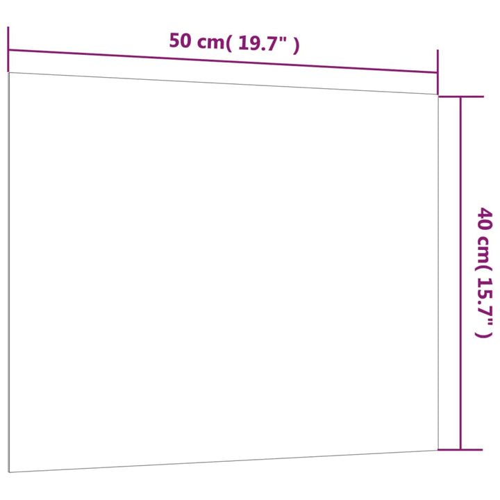 Magneetbord voor aan de wand 50x40 cm gehard glas wit