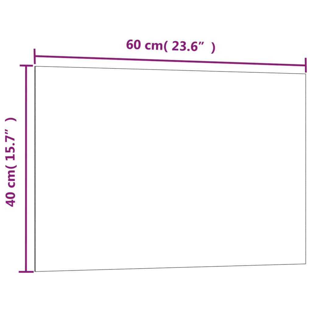 Magneetbord wandgemonteerd 60x40 cm gehard glas wit