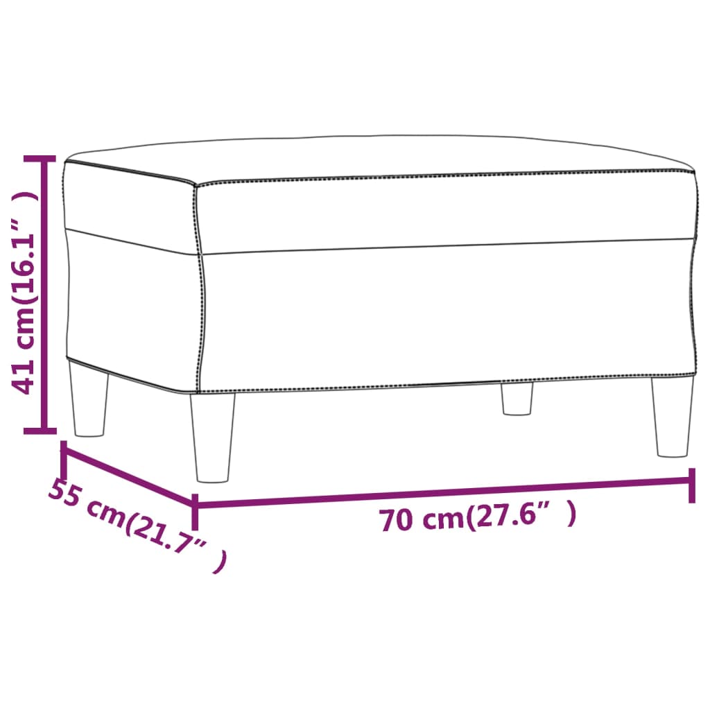 Voetenbank 70x55x41 cm fluweel wijnrood