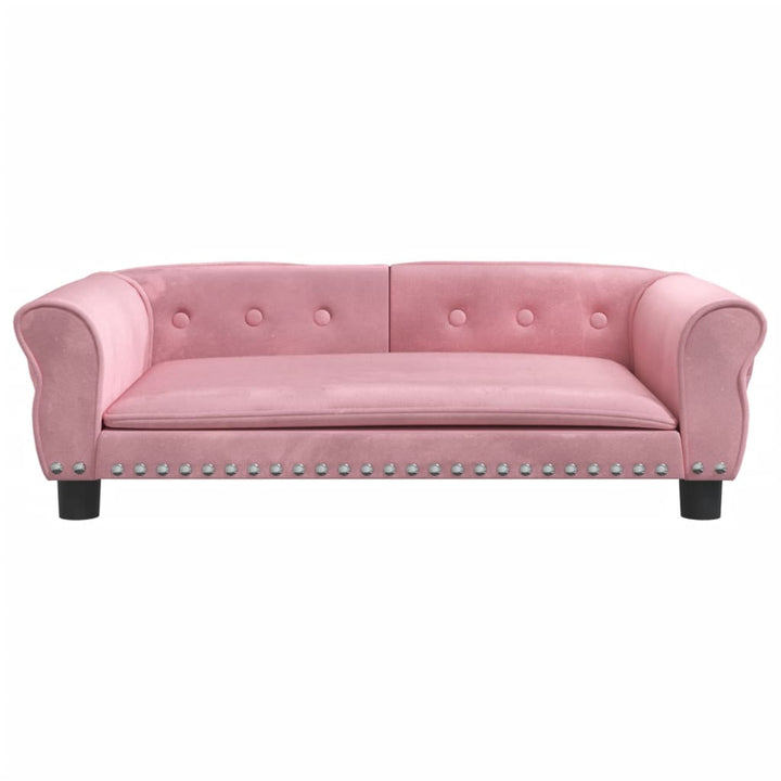 Hondenmand 95x55x30 cm fluweel roze