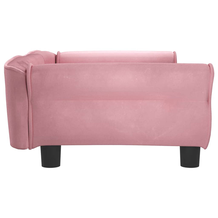 Hondenmand 95x55x30 cm fluweel roze