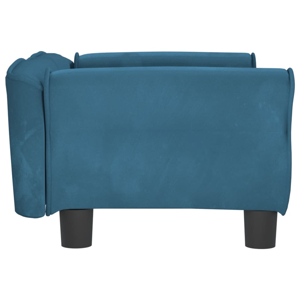 Hondenmand 70x45x30 cm fluweel blauw