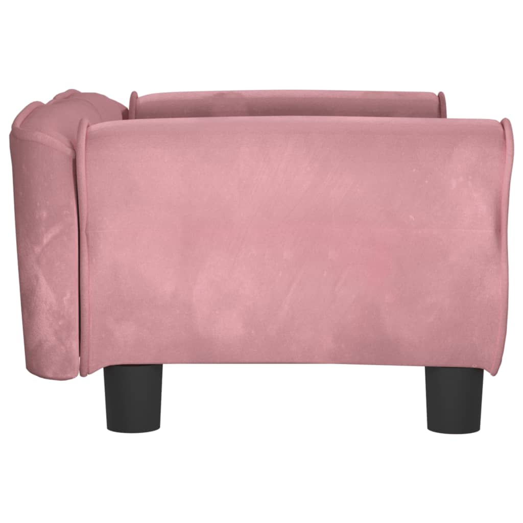 Hondenmand 70x45x30 cm fluweel roze