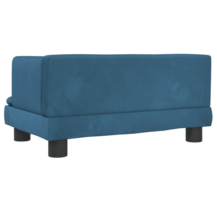 Hondenmand 60x40x30 cm fluweel blauw