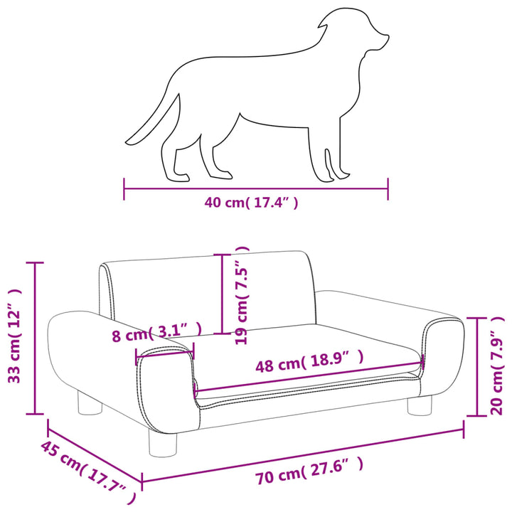 Hondenmand 70x45x33 cm fluweel donkergrijs