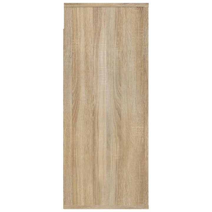 Wandkast 80x33x80 cm bewerkt hout sonoma eikenkleurig