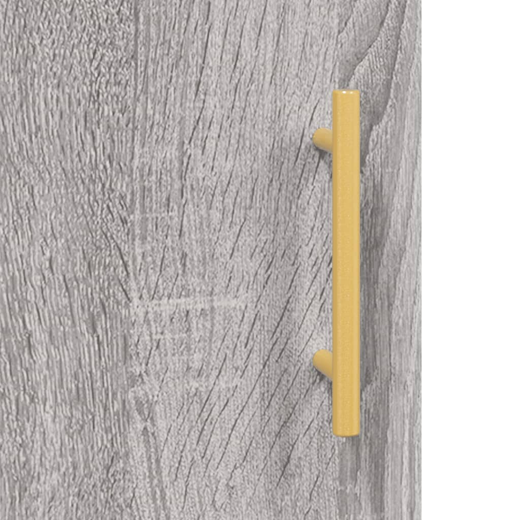 Hoge kast 69,5x34x180 cm bewerkt hout grijs sonoma eikenkleurig