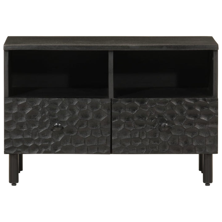 Tv-meubel 70x33x46 cm massief mangohout zwart