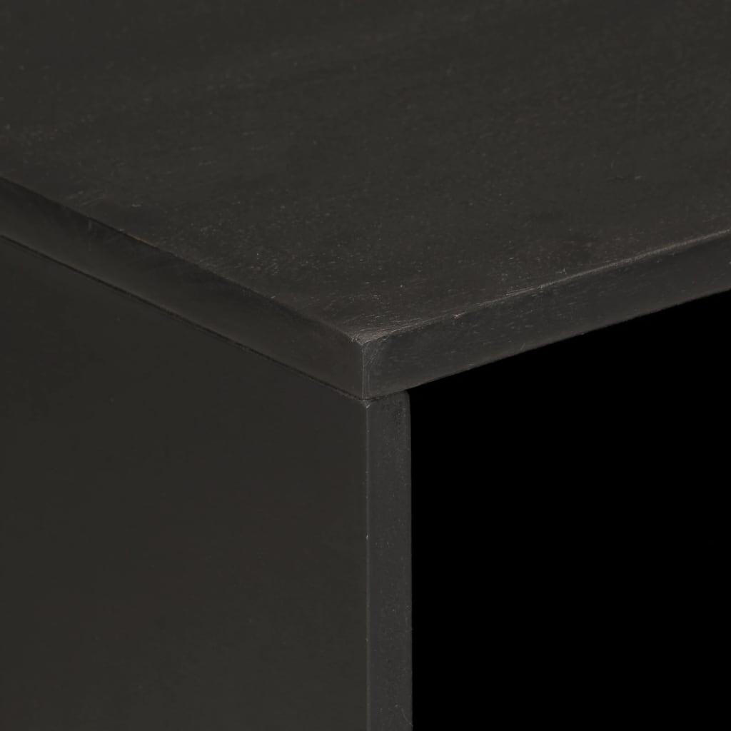 Nachtkastje 50x33x60 cm massief mangohout zwart