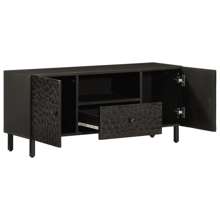 Tv-meubel 105x33x46 cm massief mangohout zwart