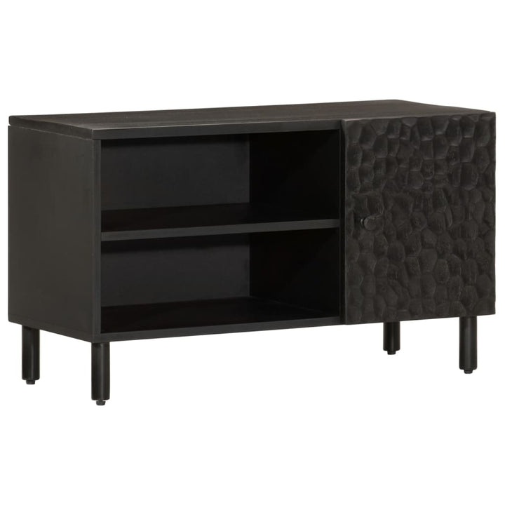 Tv-meubel 80x31x46 cm massief mangohout zwart