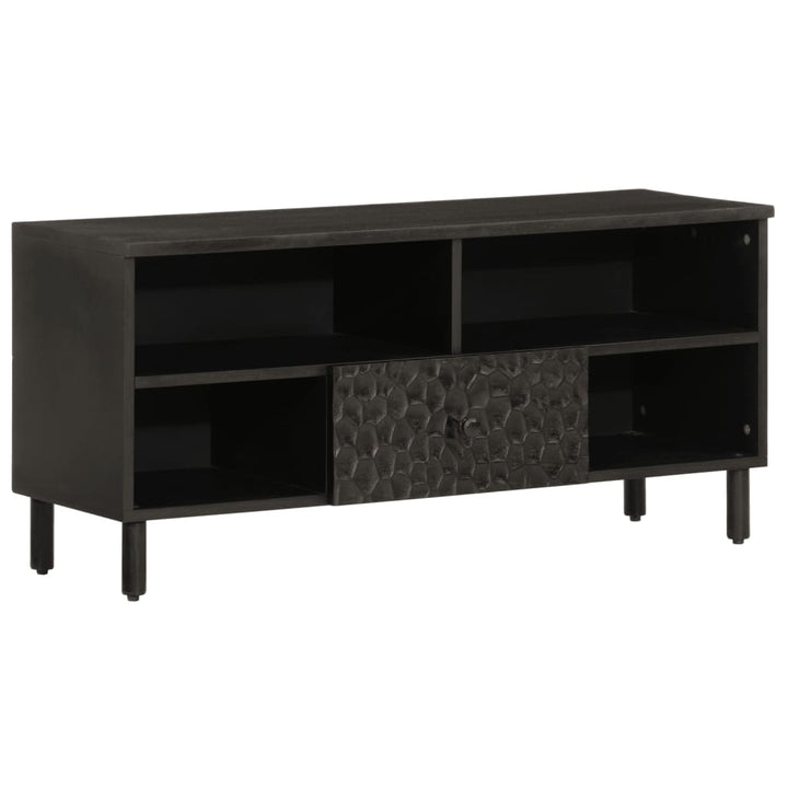 Tv-meubel 100x33x46 cm massief mangohout zwart