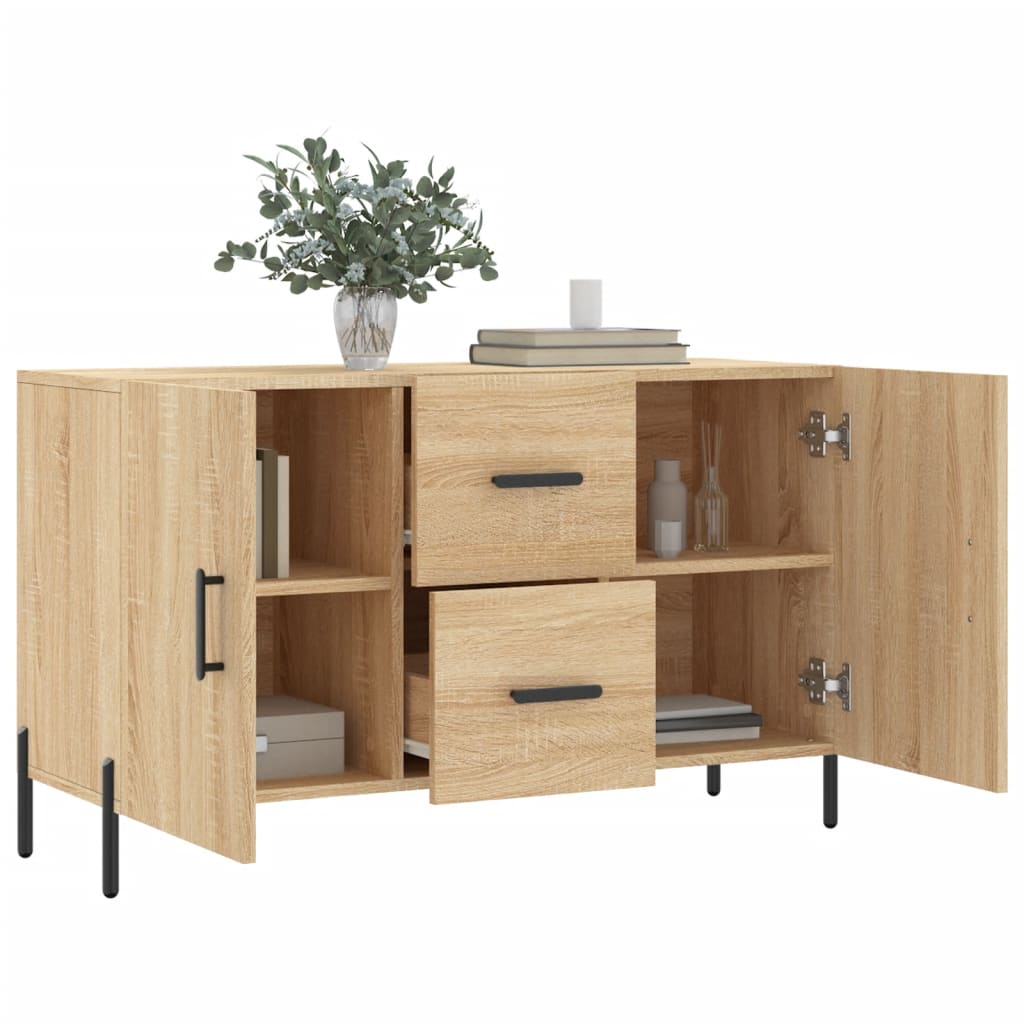 Dressoir 100x36x60 cm bewerkt hout sonoma eikenkleurig