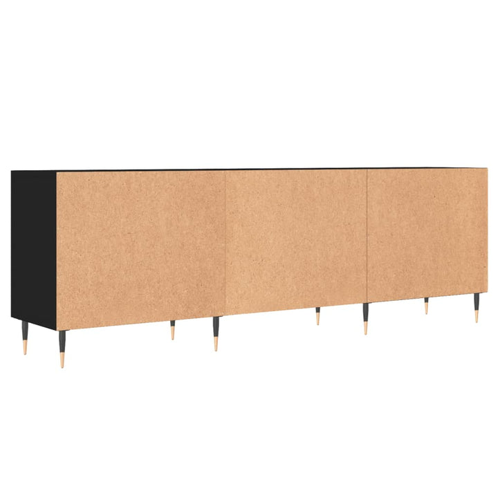 Tv-meubel 150x30x50 cm bewerkt hout zwart