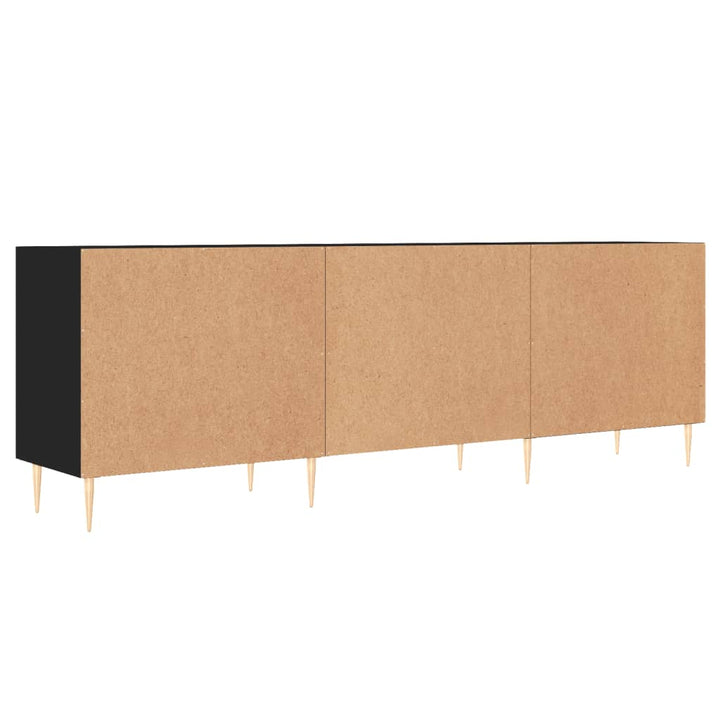 Tv-meubel 150x30x50 cm bewerkt hout zwart