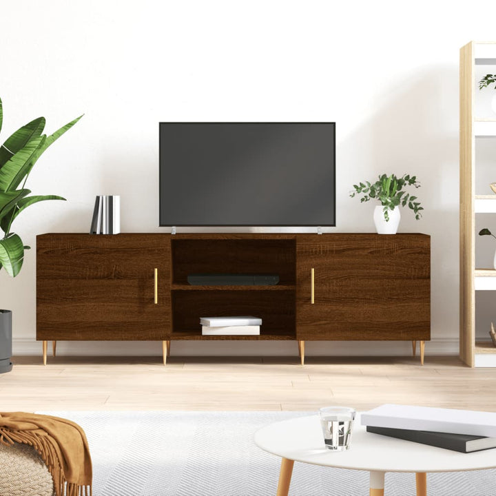 Tv-meubel 150x30x50 cm bewerkt hout bruin eikenkleur