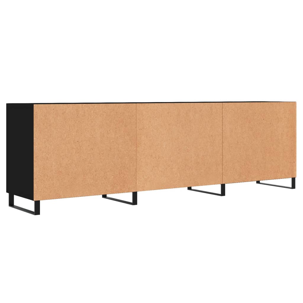 Tv-meubel 150x30x50 cm bewerkt hout zwart