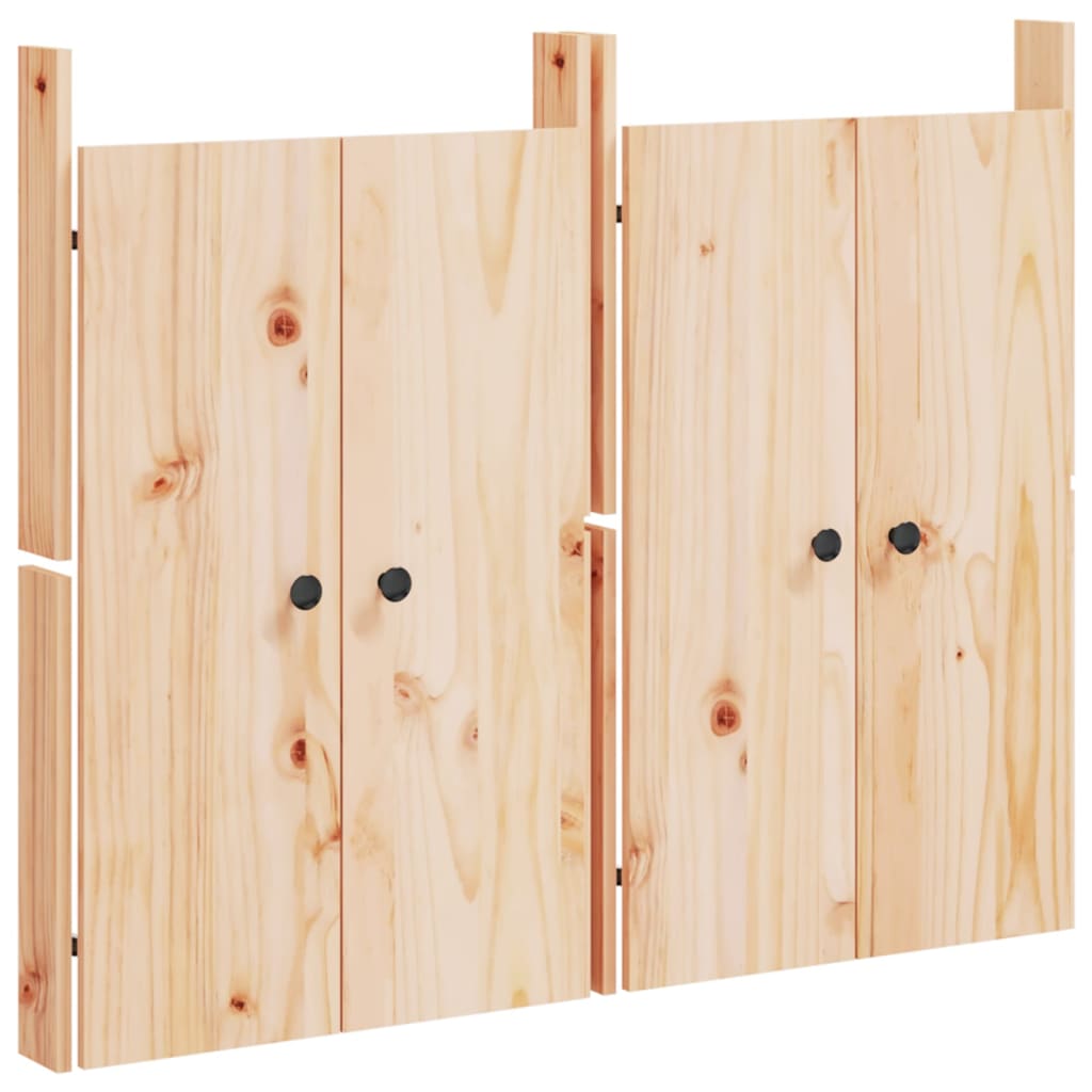Kastdeurtjes voor buitenkeuken 2 st 50x9x82 cm grenenhout