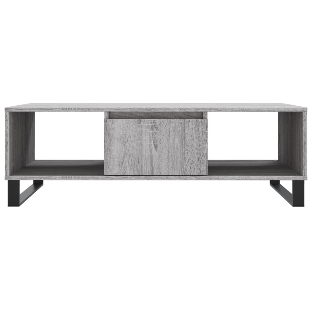 Salontafel 104x60x35 cm bewerkt hout grijs sonoma