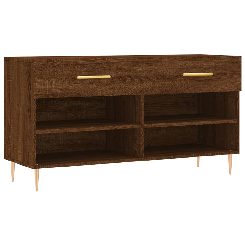 Schoenenbank 102x35x55 cm bewerkt hout sonoma eikenkleurig