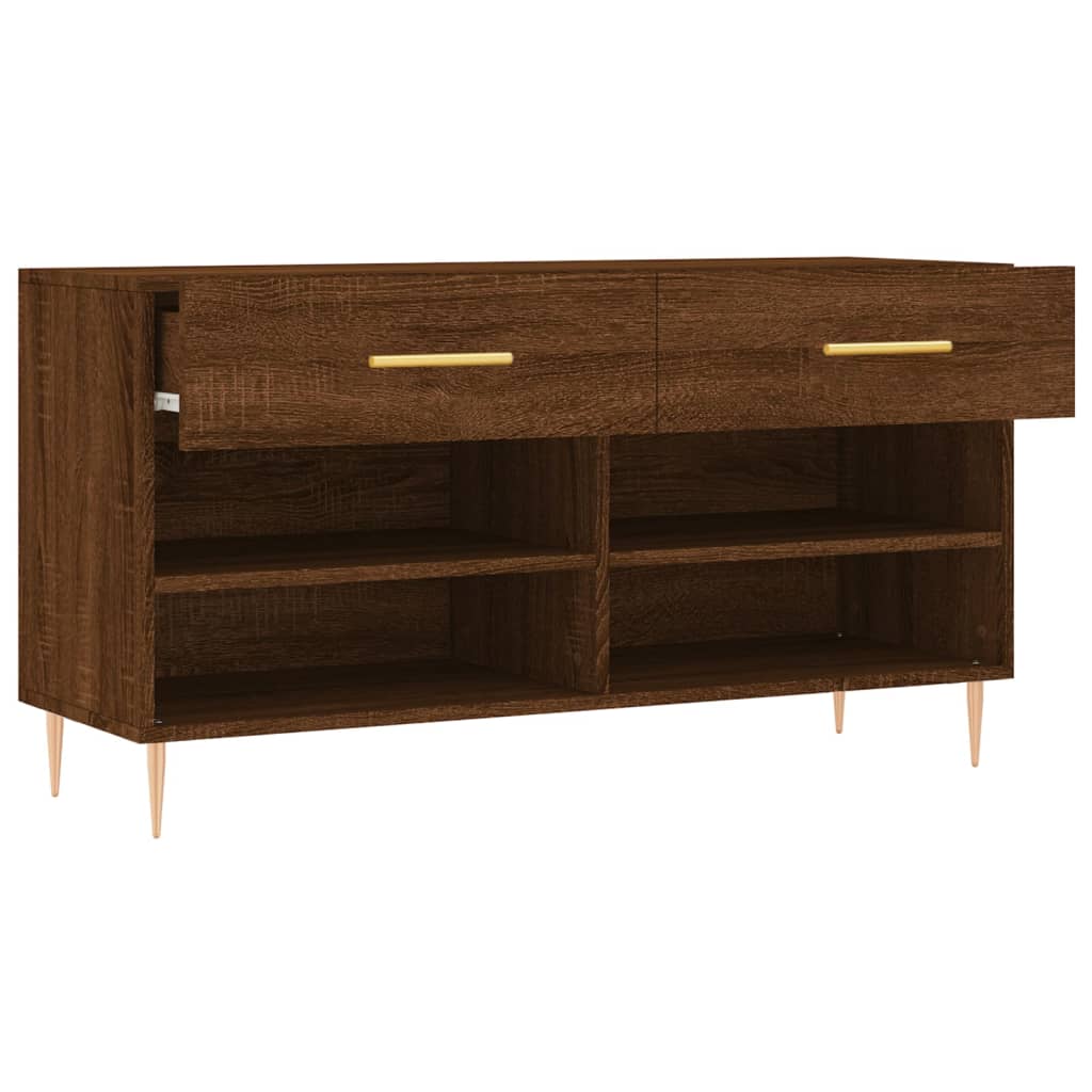 Schoenenbank 102x35x55 cm bewerkt hout sonoma eikenkleurig