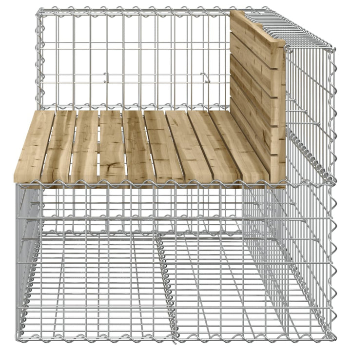 Tuinbank schanskorfontwerp 122x71x65,5 cm geïmpregneerd hout