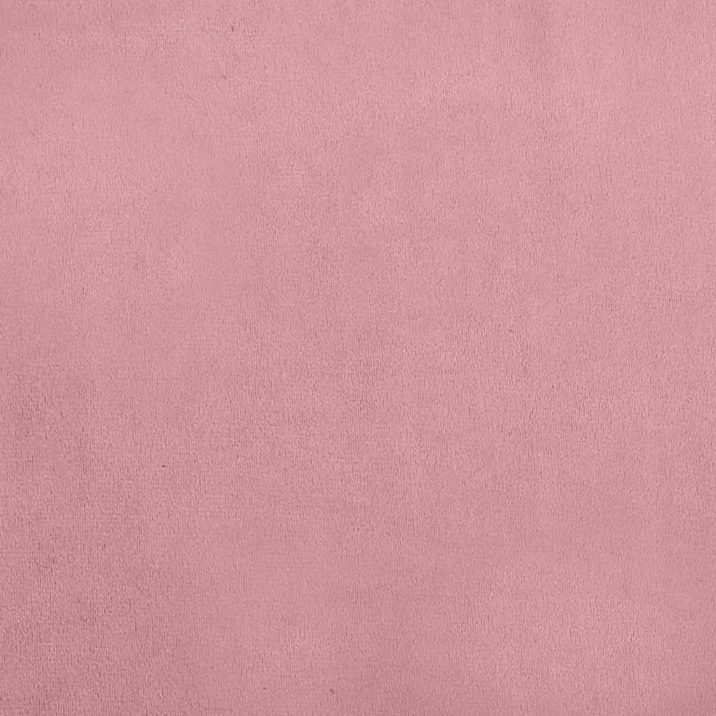 Kinderbank 60x40x30 cm fluweel roze