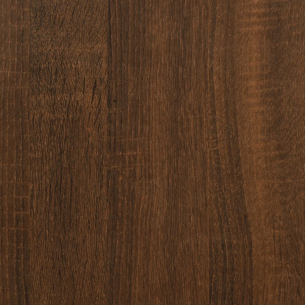 Hoge kast 69,5x34x180 cm bewerkt hout bruin eikenkleur
