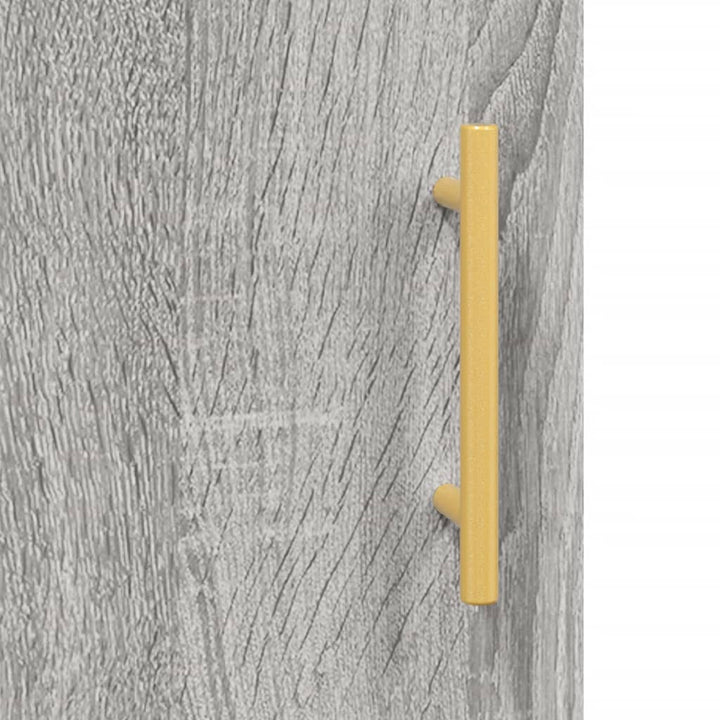 Hoge kast 34,5x34x180 cm bewerkt hout grijs sonoma eikenkleurig