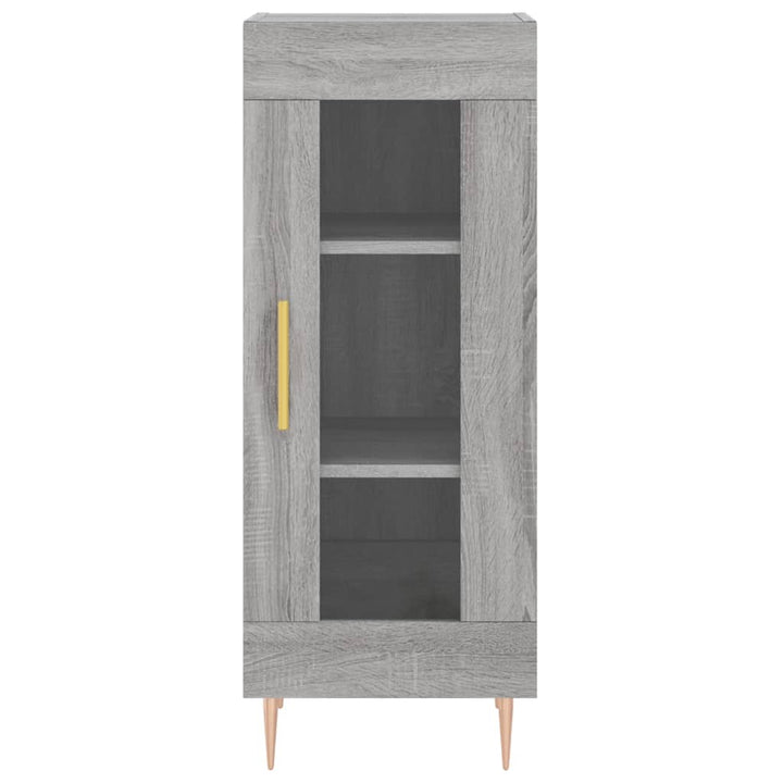 Hoge kast 34,5x34x180 cm bewerkt hout grijs sonoma eikenkleurig