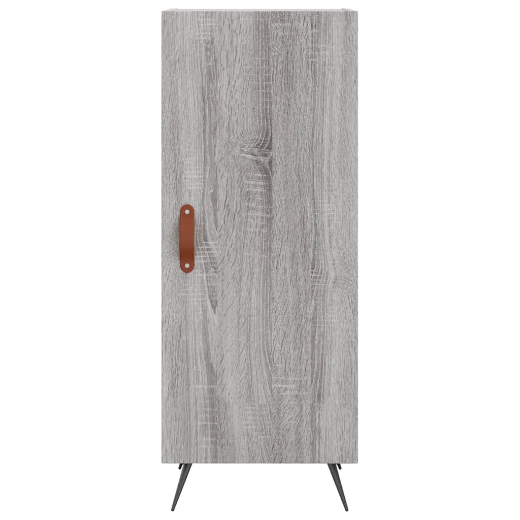 Hoge kast 34,5x34x180 cm bewerkt hout grijs sonoma eikenkleurig